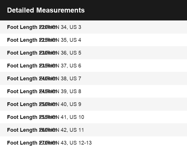 Size Guide