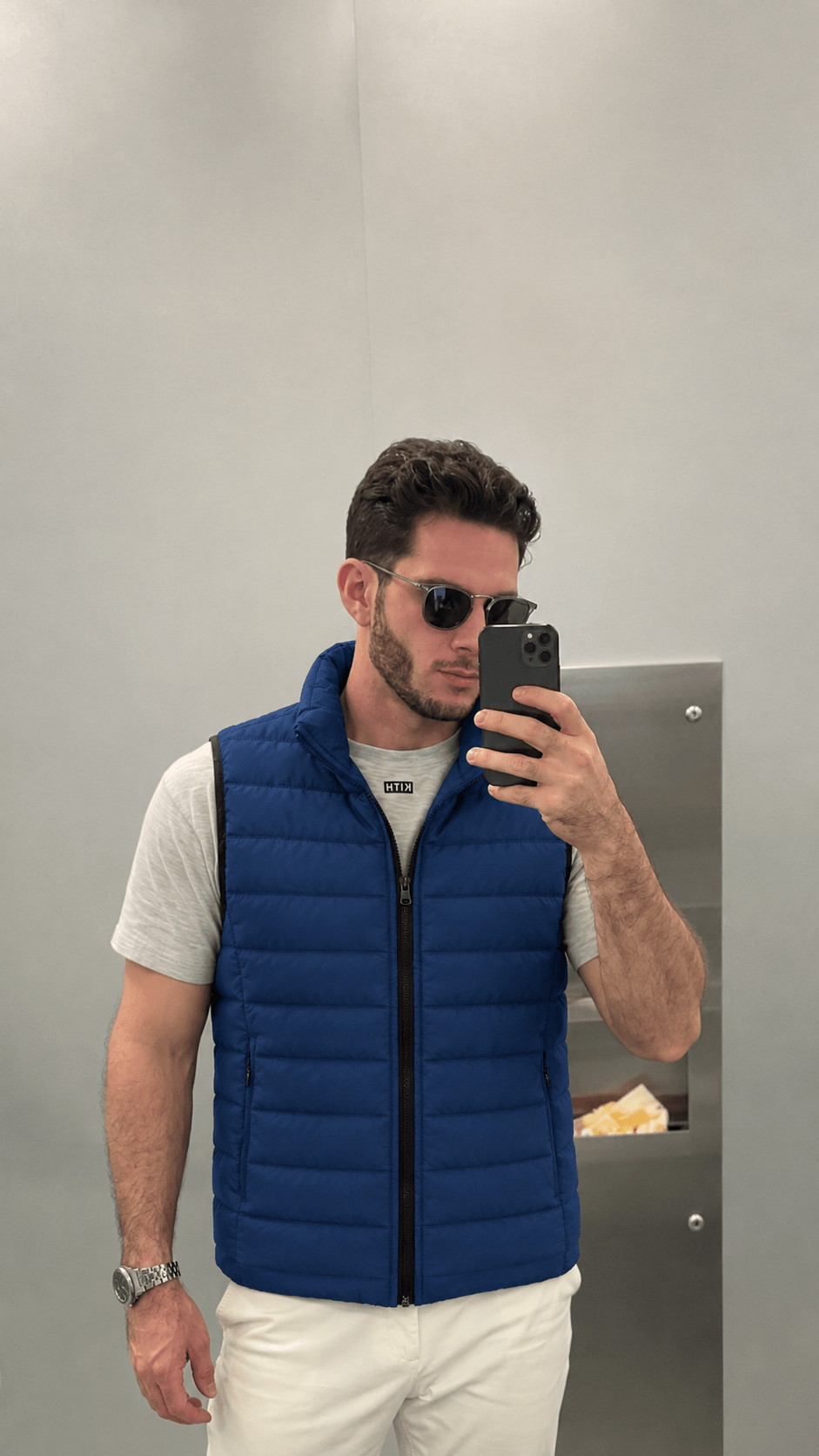 OLANE Agila Padded Puffer Vest BlueXLMen's Coats & Jackets