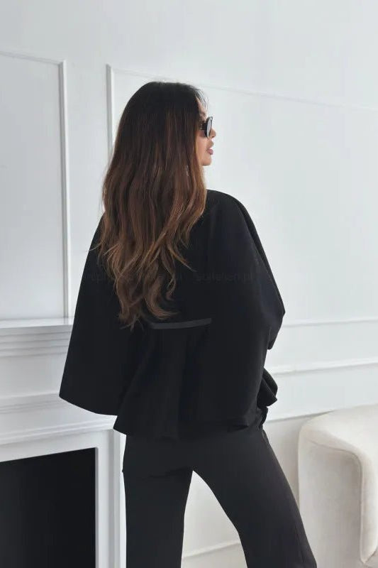 Olane Brand Stylish Cape Jacket BlackSCapes