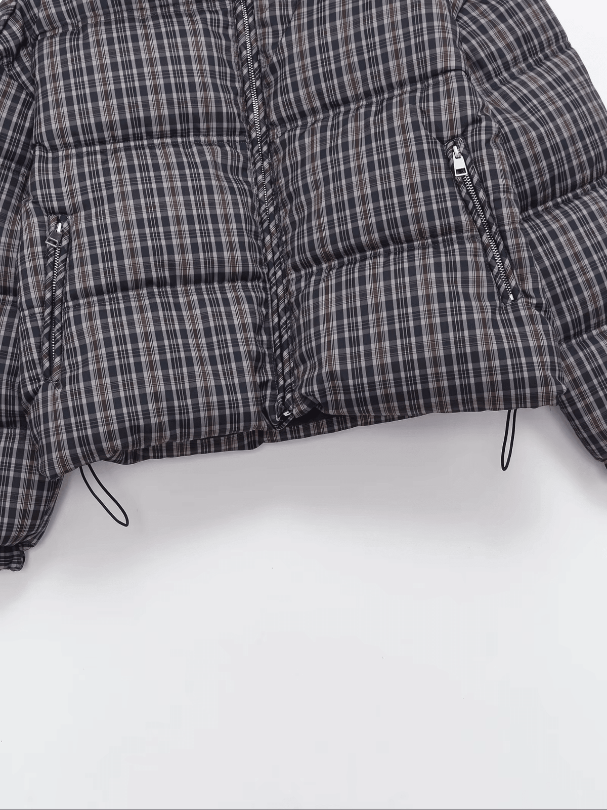 OLANE Classic Plaid High Neck Puffer Jacket LJacket