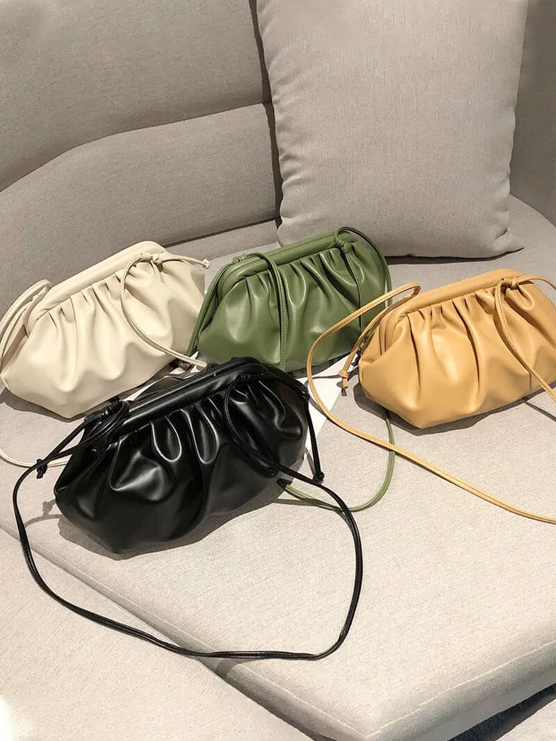 OLANE Classic Vegan Leather Crossbody Pouch GreenBag