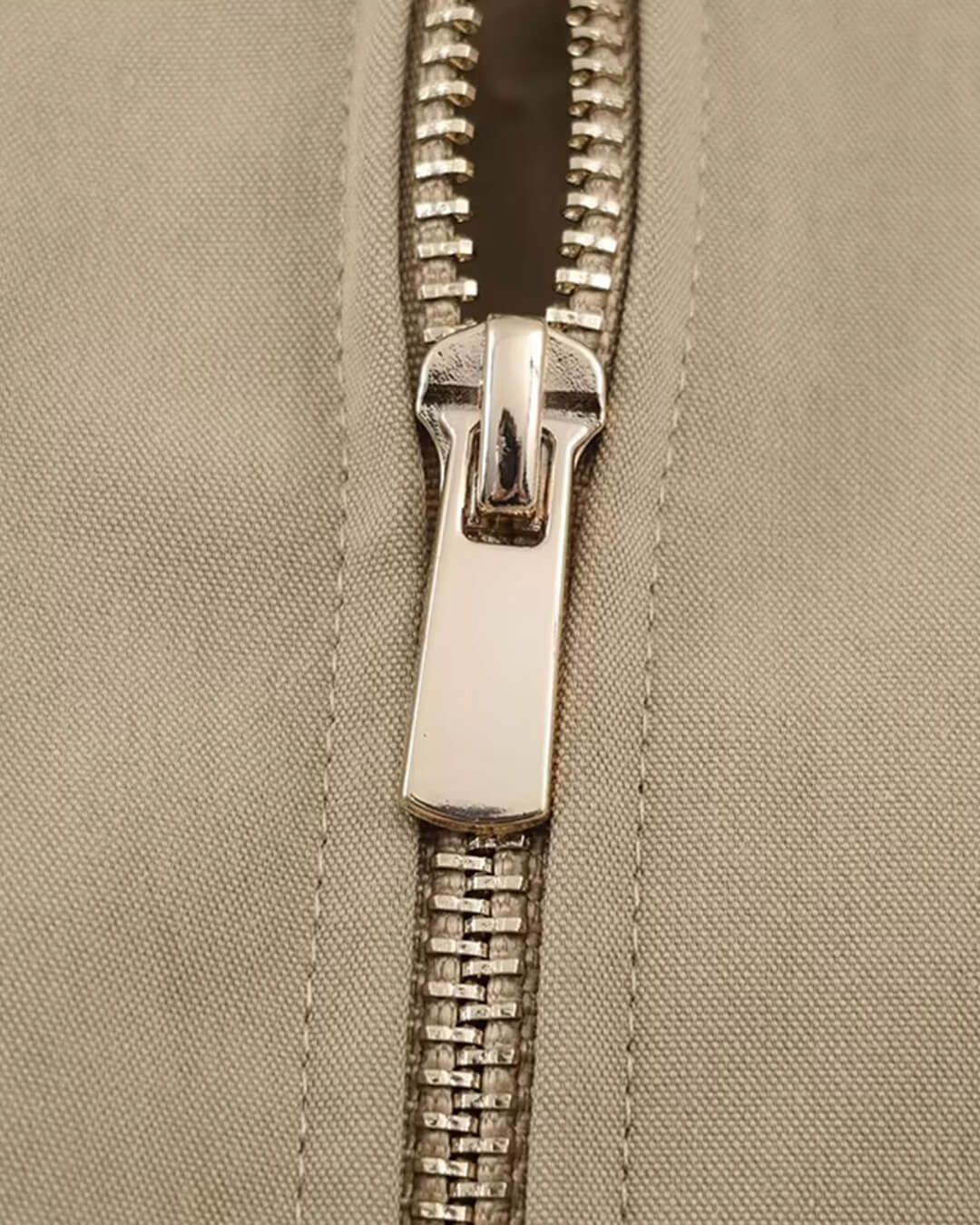 OLANE Drawstring Hooded Zip Jacket BeigeSJacket