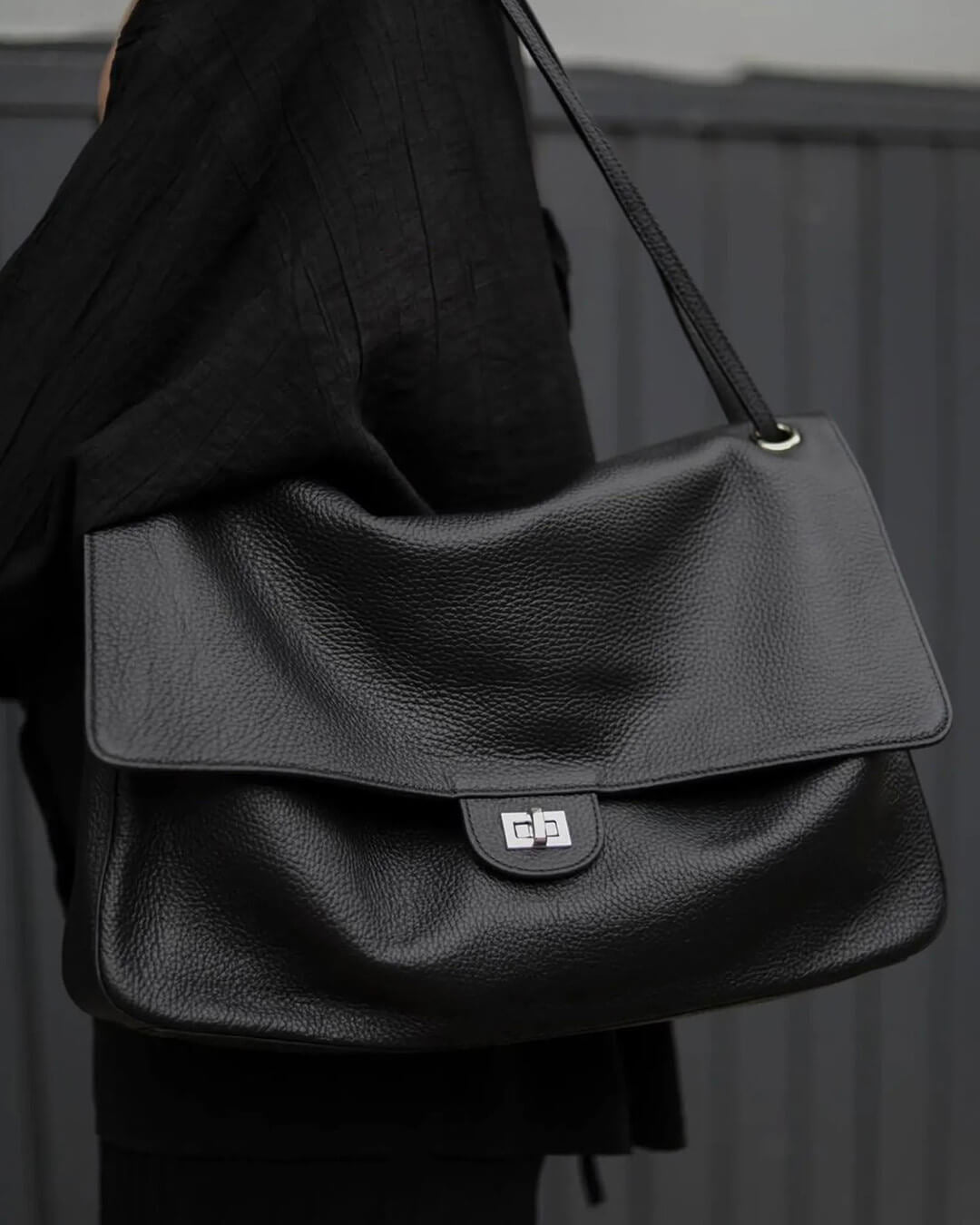 OLANE Elegant Crossbody Shopper Bag SmallBlackBag