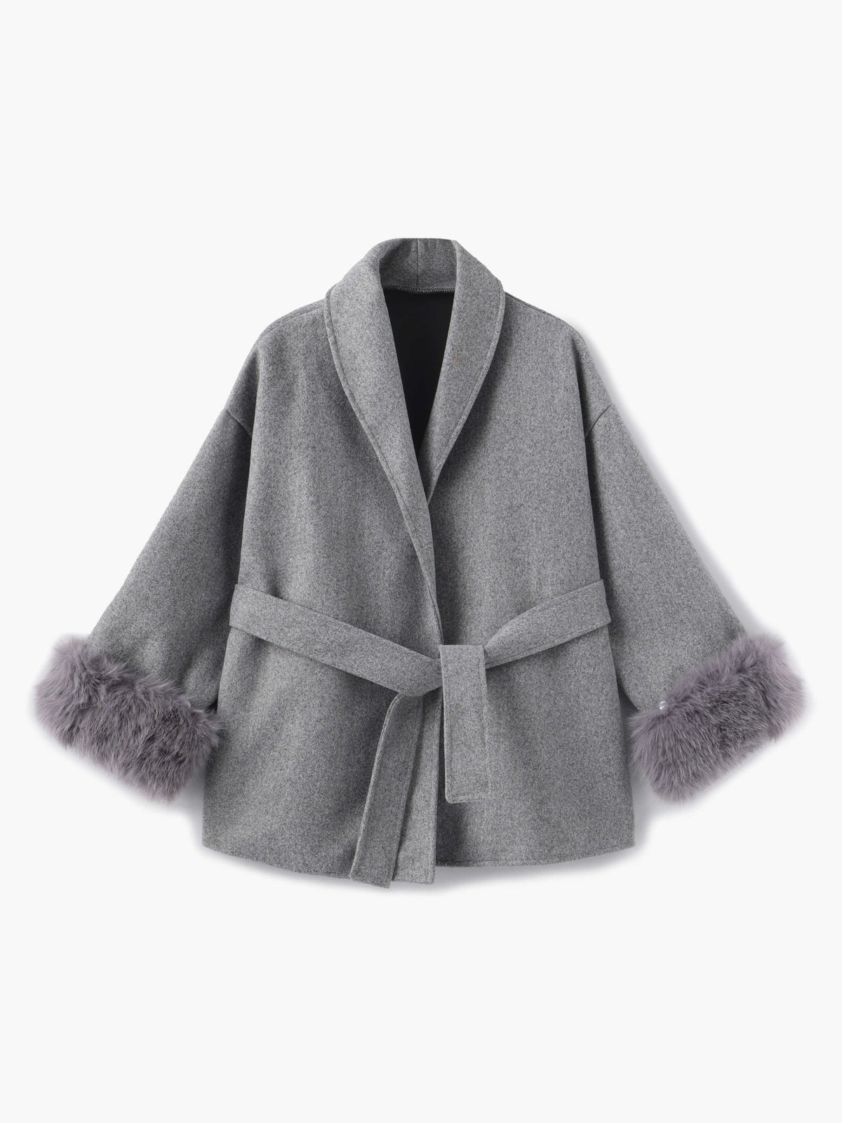 OLANE Esther Faux Fur Coat GraySWomen's Coats & Jackets