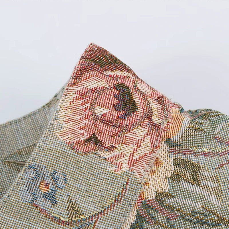 OLANE Floral Vintage Jacquard Cropped Jacket XSWomen's Coats & Jackets
