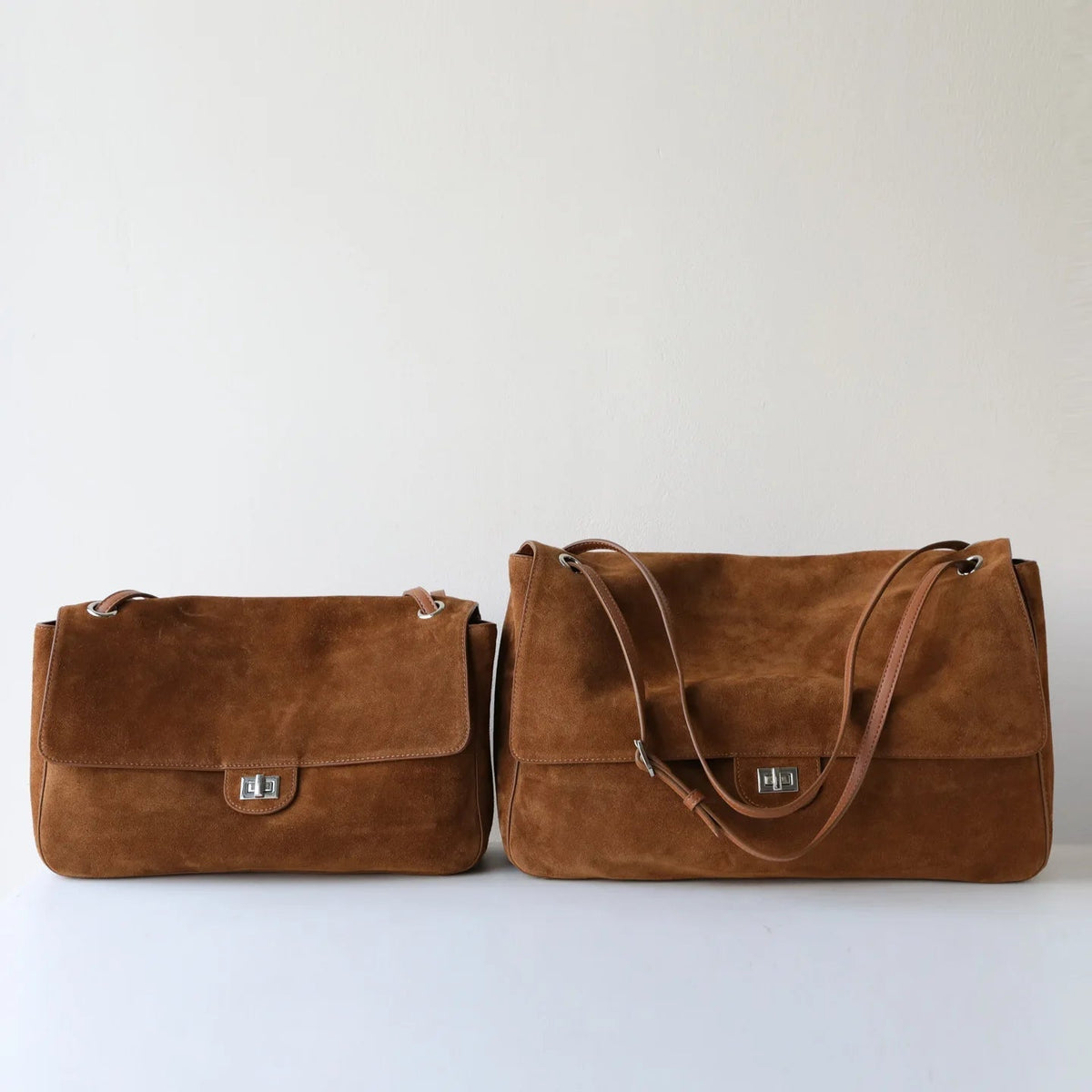 OLANE Frosted Cowhide Retro Tote Bag CoffeeSBag
