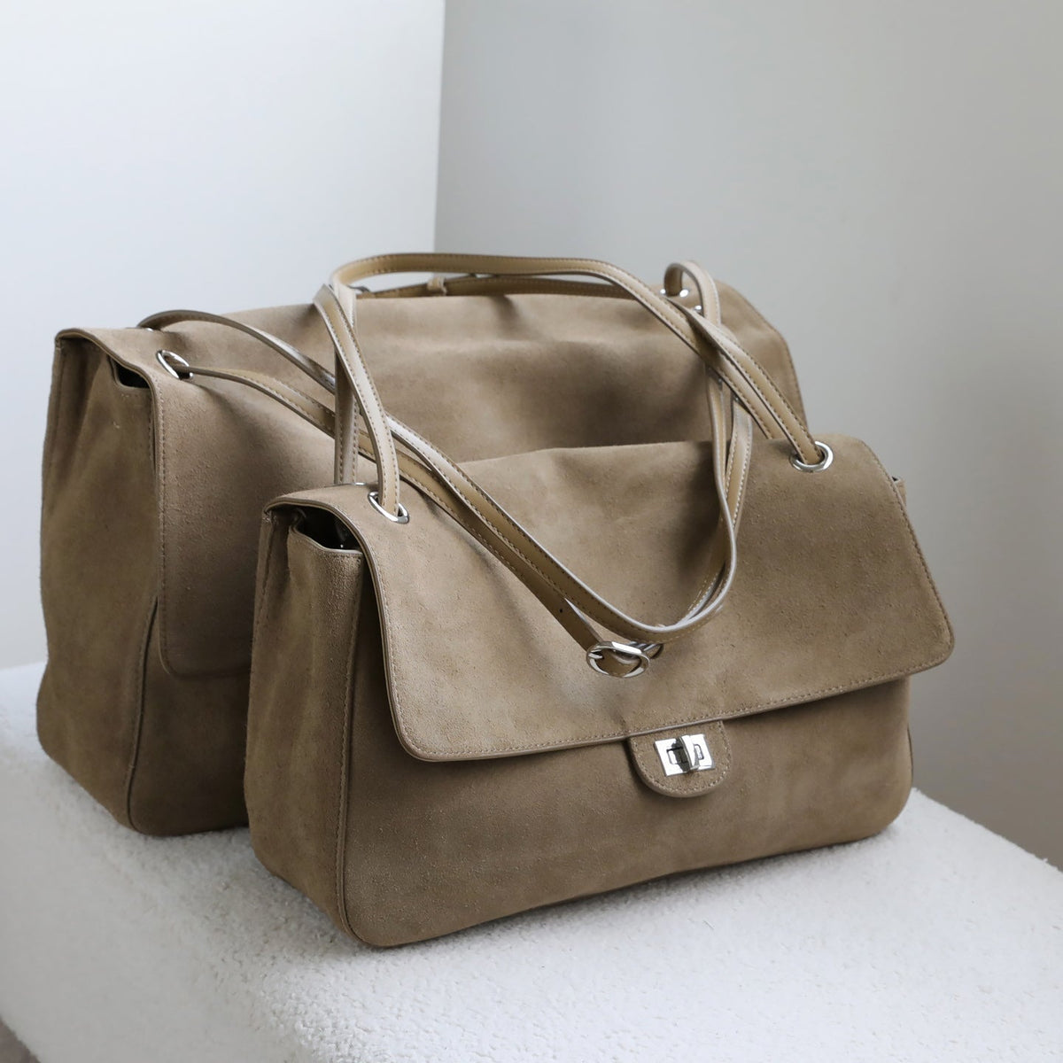 OLANE Frosted Cowhide Retro Tote Bag CoffeeSBag