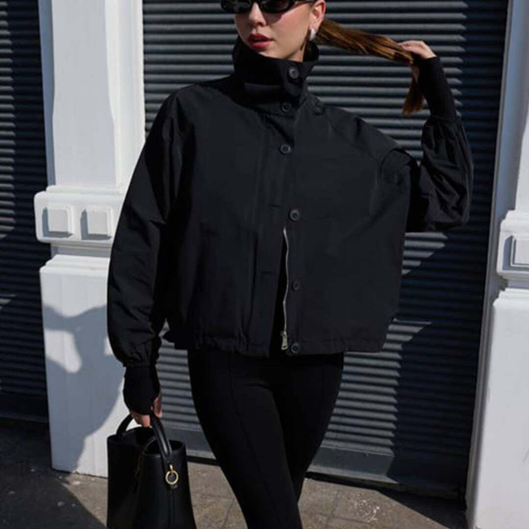OLANE High - Neck Tailored Jacket BlackSWomen's Coats & Jackets
