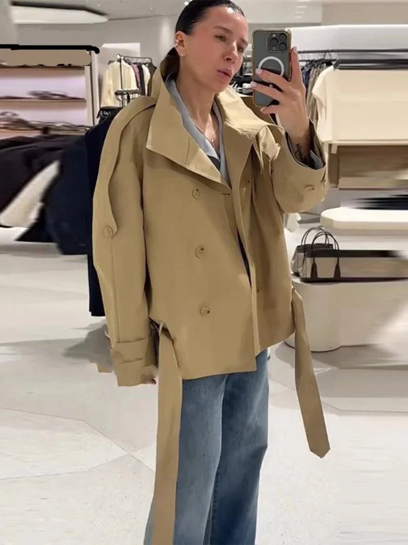 OLANE High Neck Utility Trench Jacket MWomen's Coats & Jackets