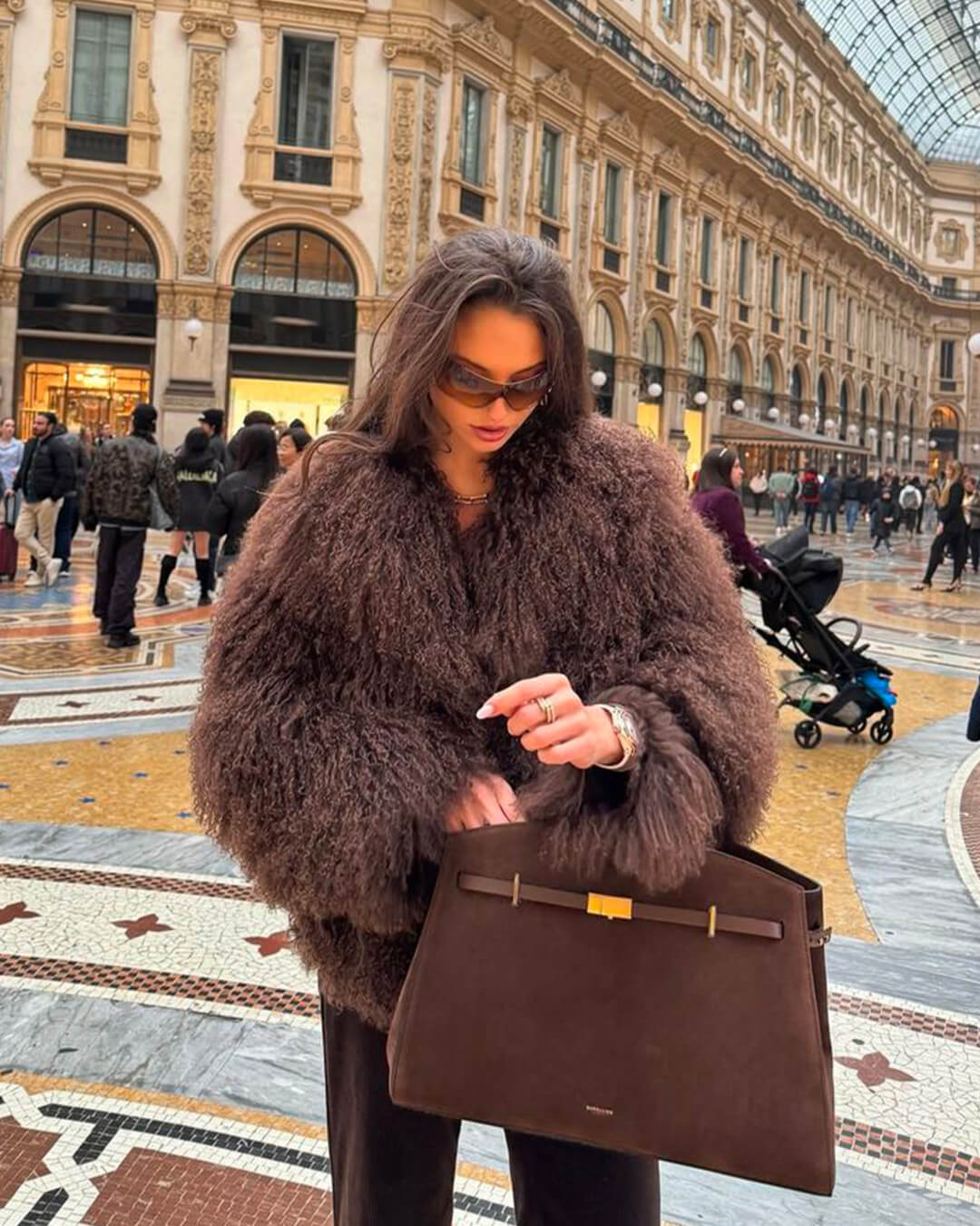 OLANE Lara Faux Fur Coat BrownMWomen's Coats & Jackets