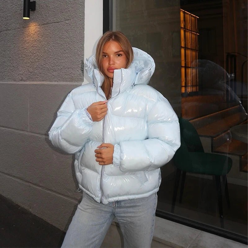 OLANE Mila Hooded Puffer Jacket BlueLWomen's Coats & Jackets