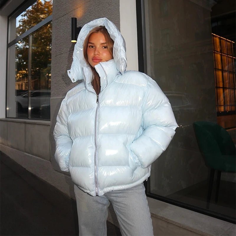 OLANE Mila Hooded Puffer Jacket BlueSWomen's Coats & Jackets