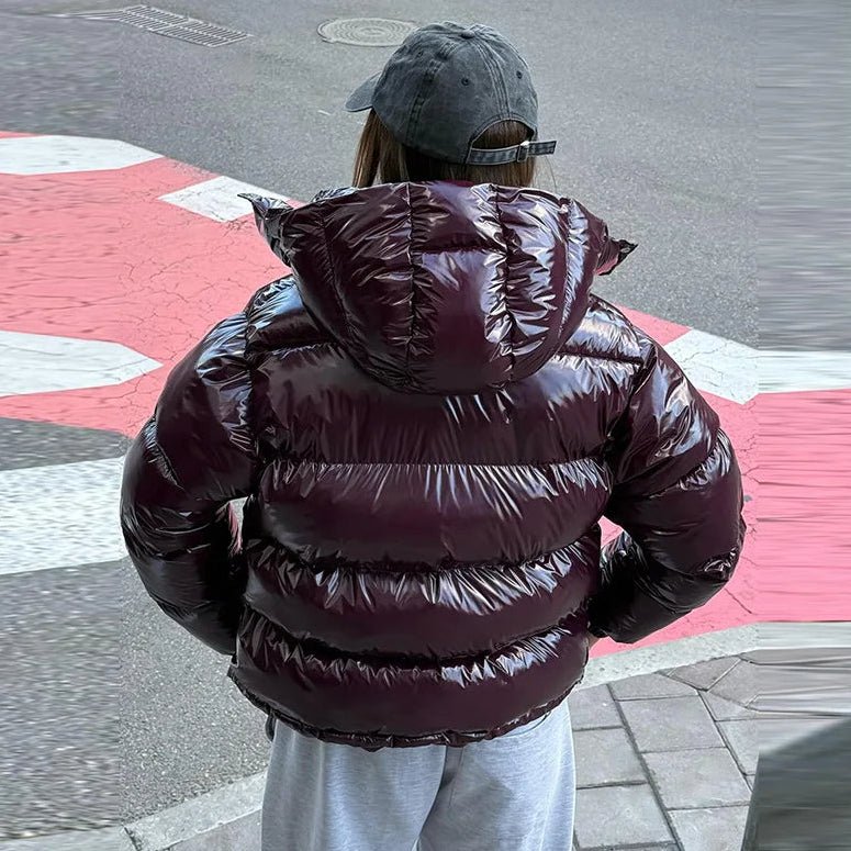 OLANE Mila Hooded Puffer Jacket BurgundyMWomen's Coats & Jackets