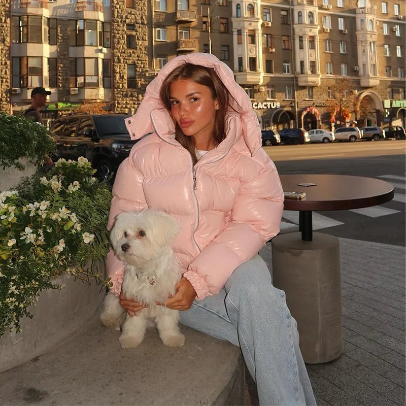OLANE Mila Hooded Puffer Jacket PinkLWomen's Coats & Jackets