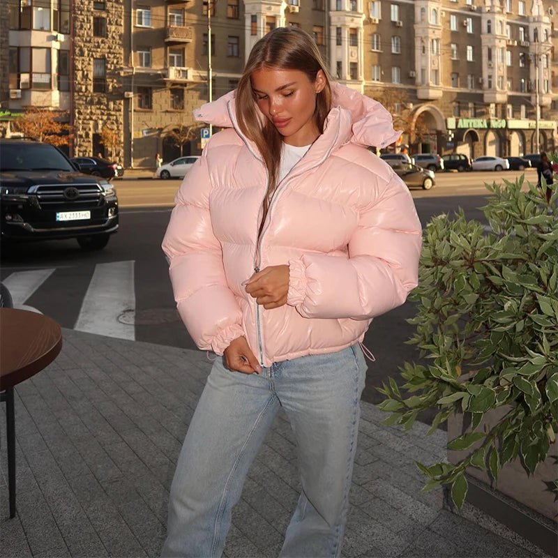 OLANE Mila Hooded Puffer Jacket PinkMWomen's Coats & Jackets