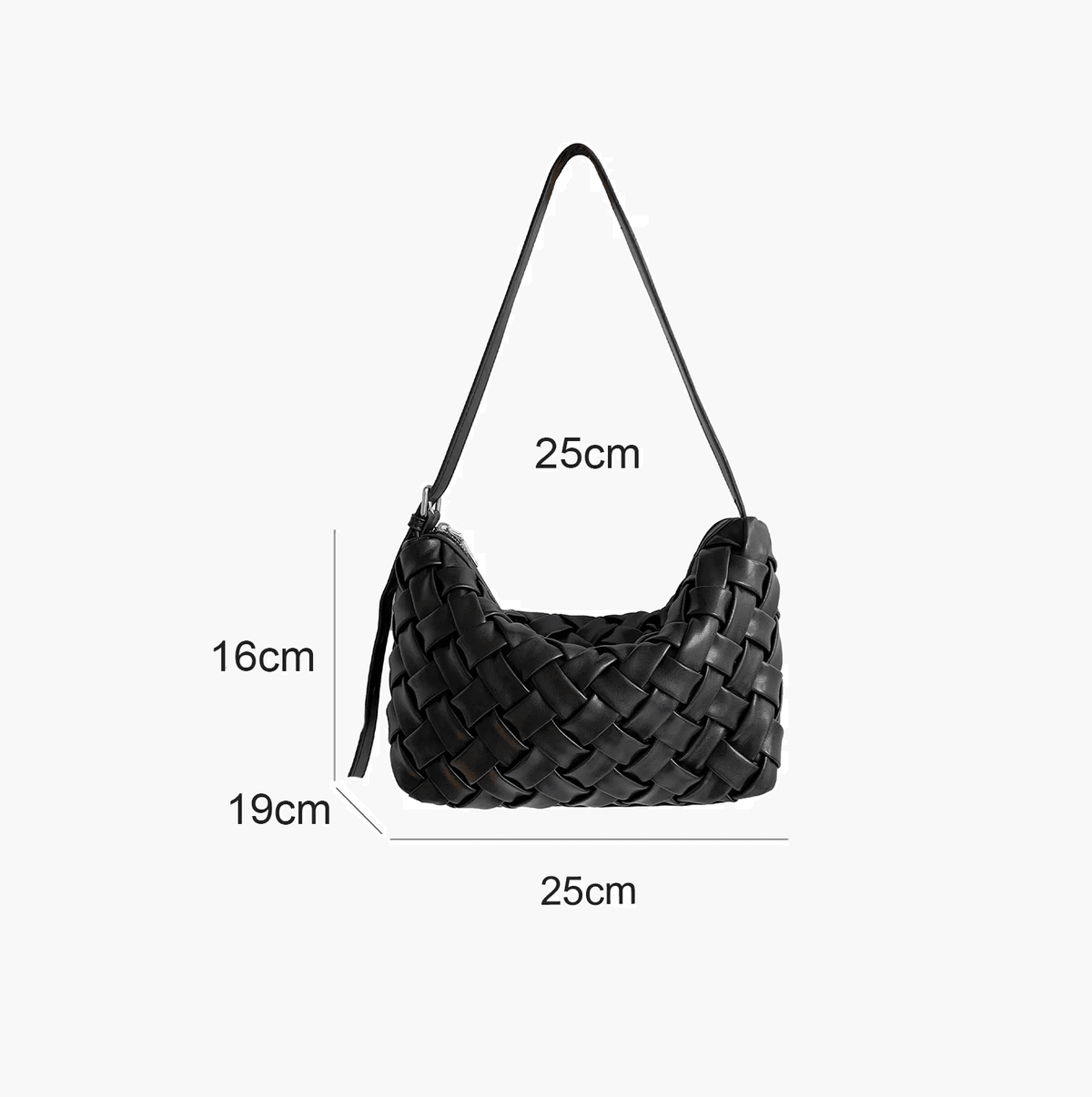 OLANE Minimalist Hobo Shoulder Bag BlackWomen's Handbags