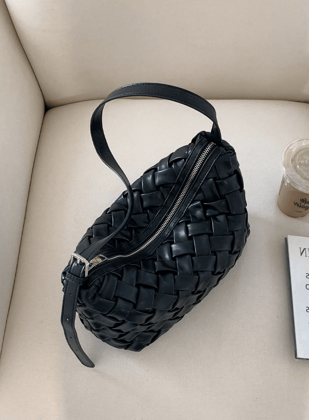 OLANE Minimalist Hobo Shoulder Bag BlackWomen's Handbags