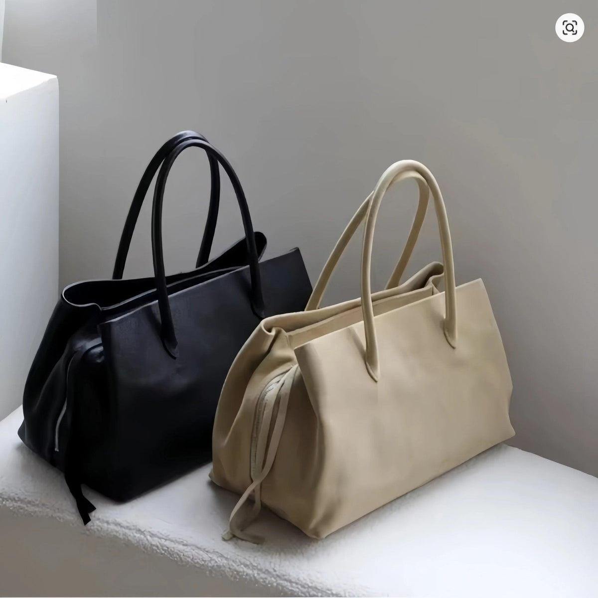 OLANE Multi-Compartment Shoulder Tote Bag BeigeLarge 38x20x23 cmWomen's Handbags