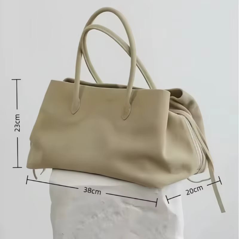 OLANE Multi-Compartment Shoulder Tote Bag BeigeLarge 38x20x23 cmWomen's Handbags