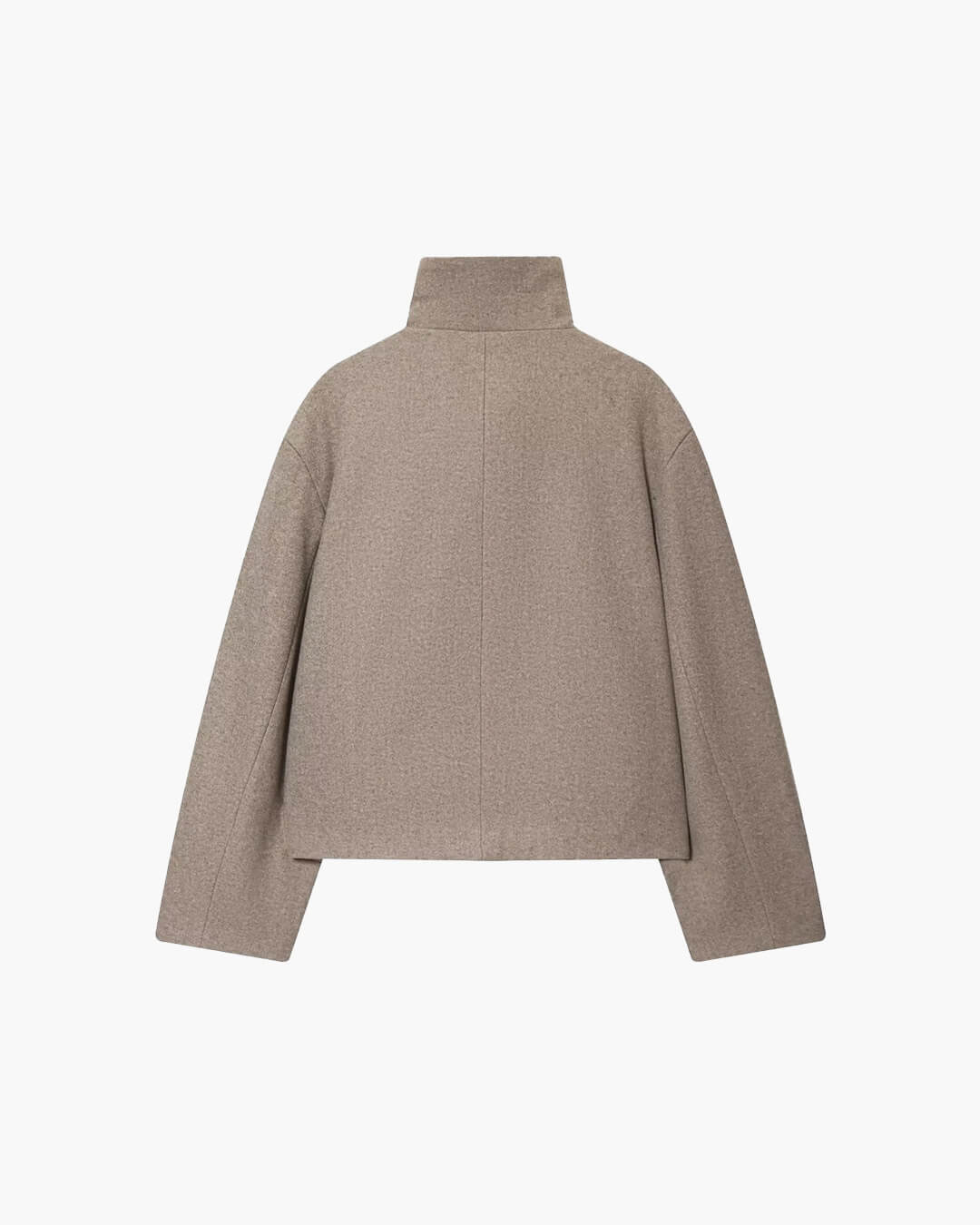 OLANE Rose Buckle Stand Collar Coat BeigeXSCoat