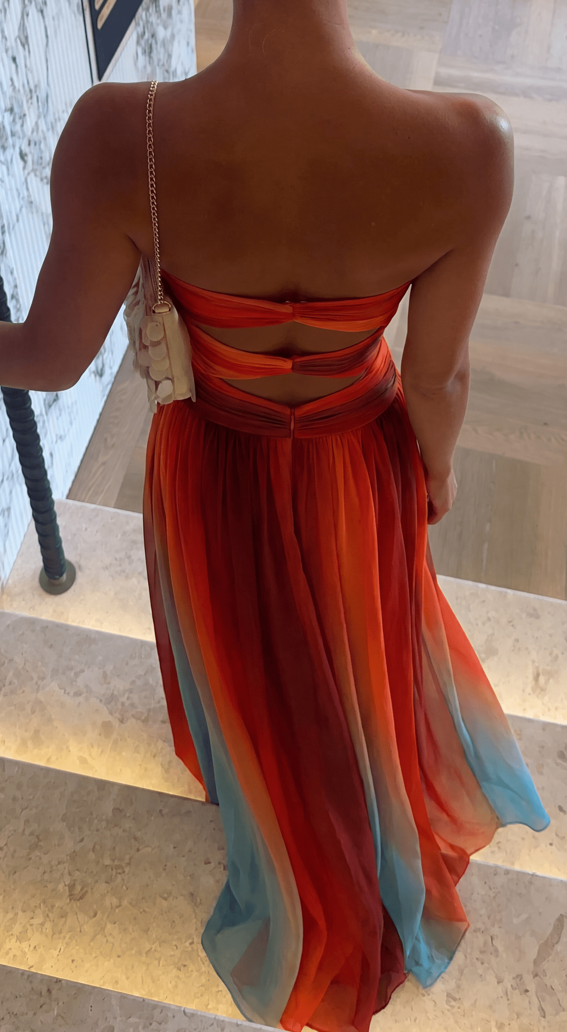 OLANE Strapless Front-Knot Maxi Dress SWomen's Dresses