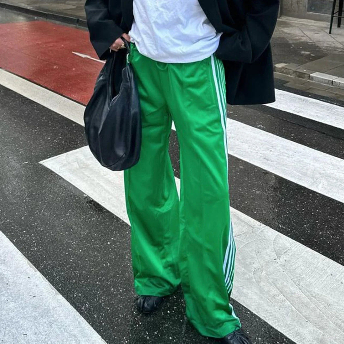 OLANE Striped Drawstring Sweatpants GreenSWomen's Bottoms