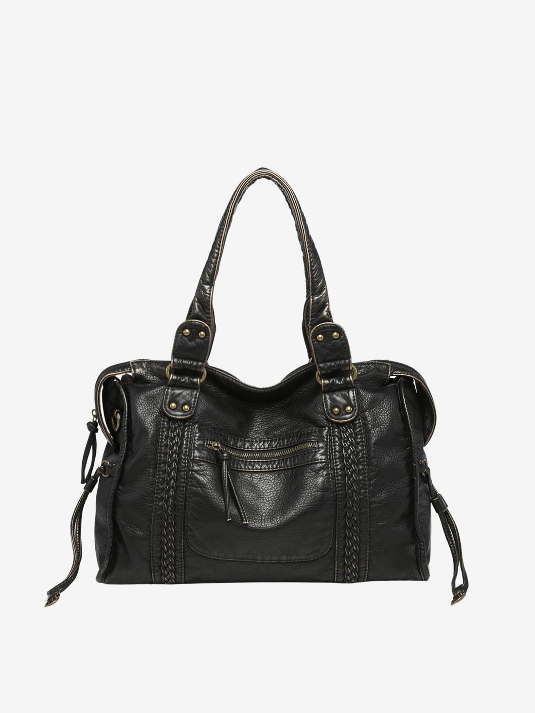 OLANE Vegan Leather Shoulder Bag BlackBag