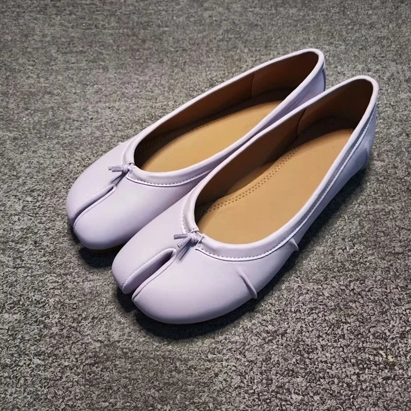 Laura Split-Toe Leather Mules