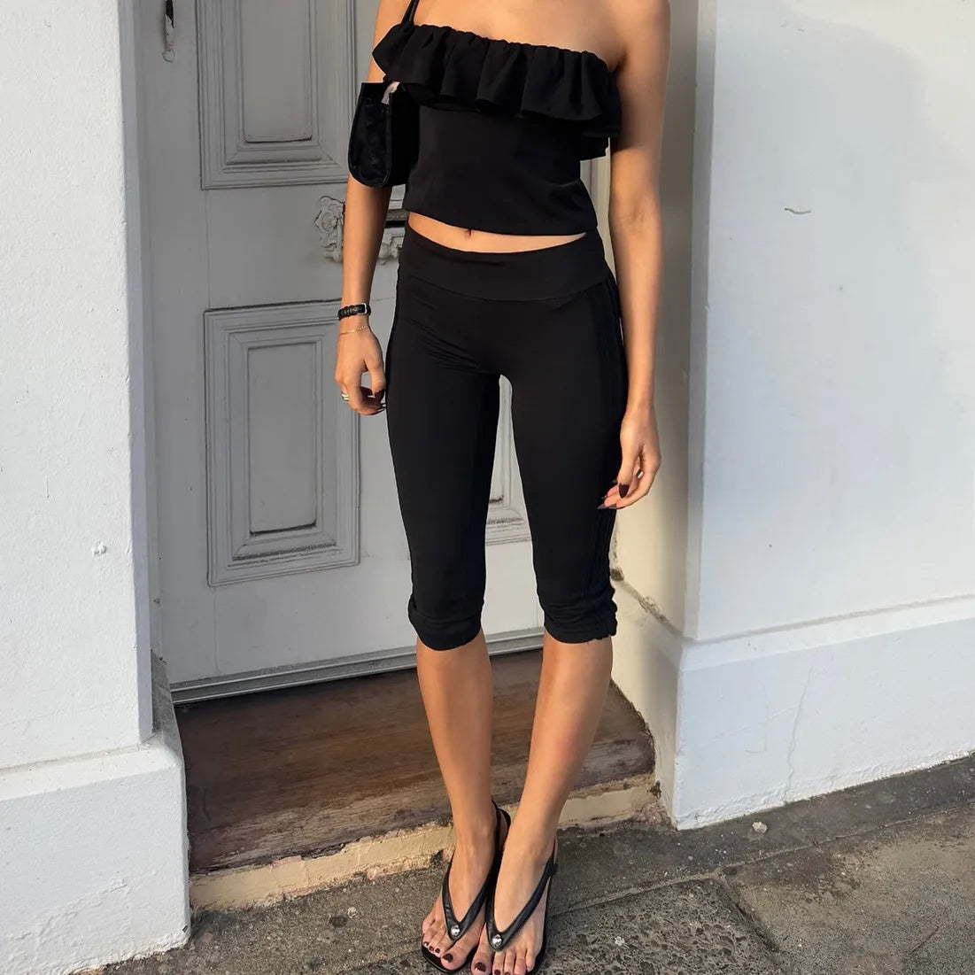 Myla Fold-Over Capri Leggings