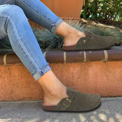 Slip-On Adjustable Buckle Clog