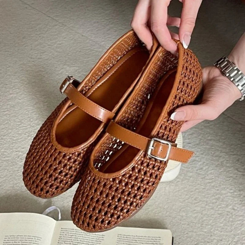 Luana Mesh Ballet Flat Pumps