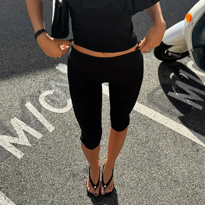 Myla Fold-Over Capri Leggings