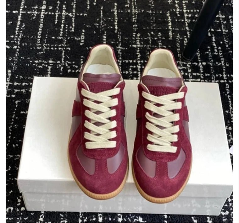 OLANE Adria Suede Sneakers with Details Burgundy36Women's Shoes