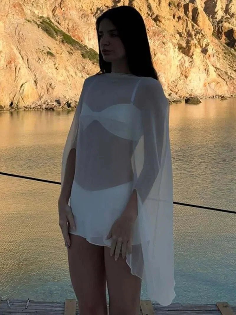 OLANE Alina Loose Blouse Cover-up WhiteSBlouse
