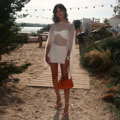 OLANE Alina Loose Blouse Cover - up WhiteSBlouse