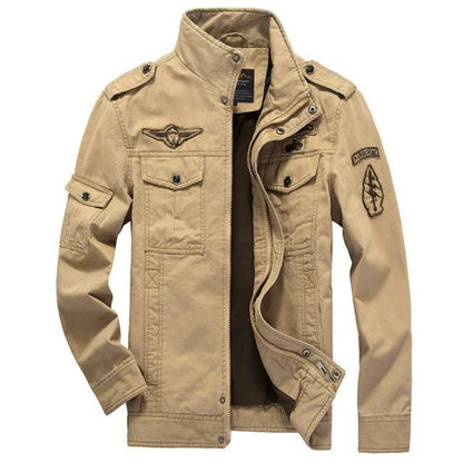 OLANE Army Military Style Jacket BrownMMen's Coats & Jackets