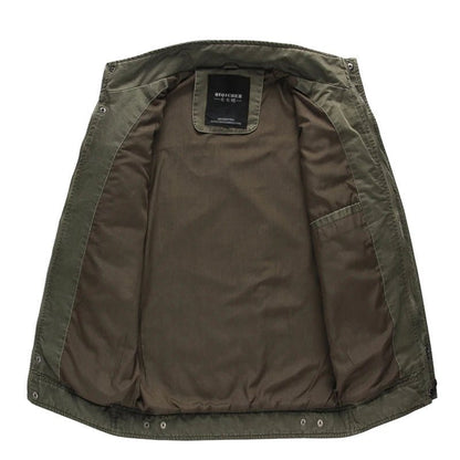 OLANE Army Military Style Jacket BrownMMen's Coats & Jackets