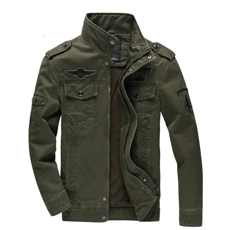 OLANE Army Military Style Jacket BrownMMen's Coats & Jackets