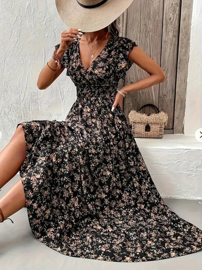 OLANE Beatrice Cute Plus Size Summer Dress Black1XLWomen's Dresses