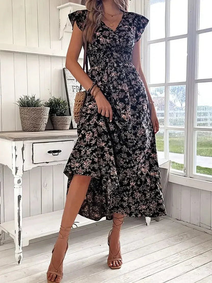 OLANE Beatrice Cute Plus Size Summer Dress Black1XLWomen's Dresses