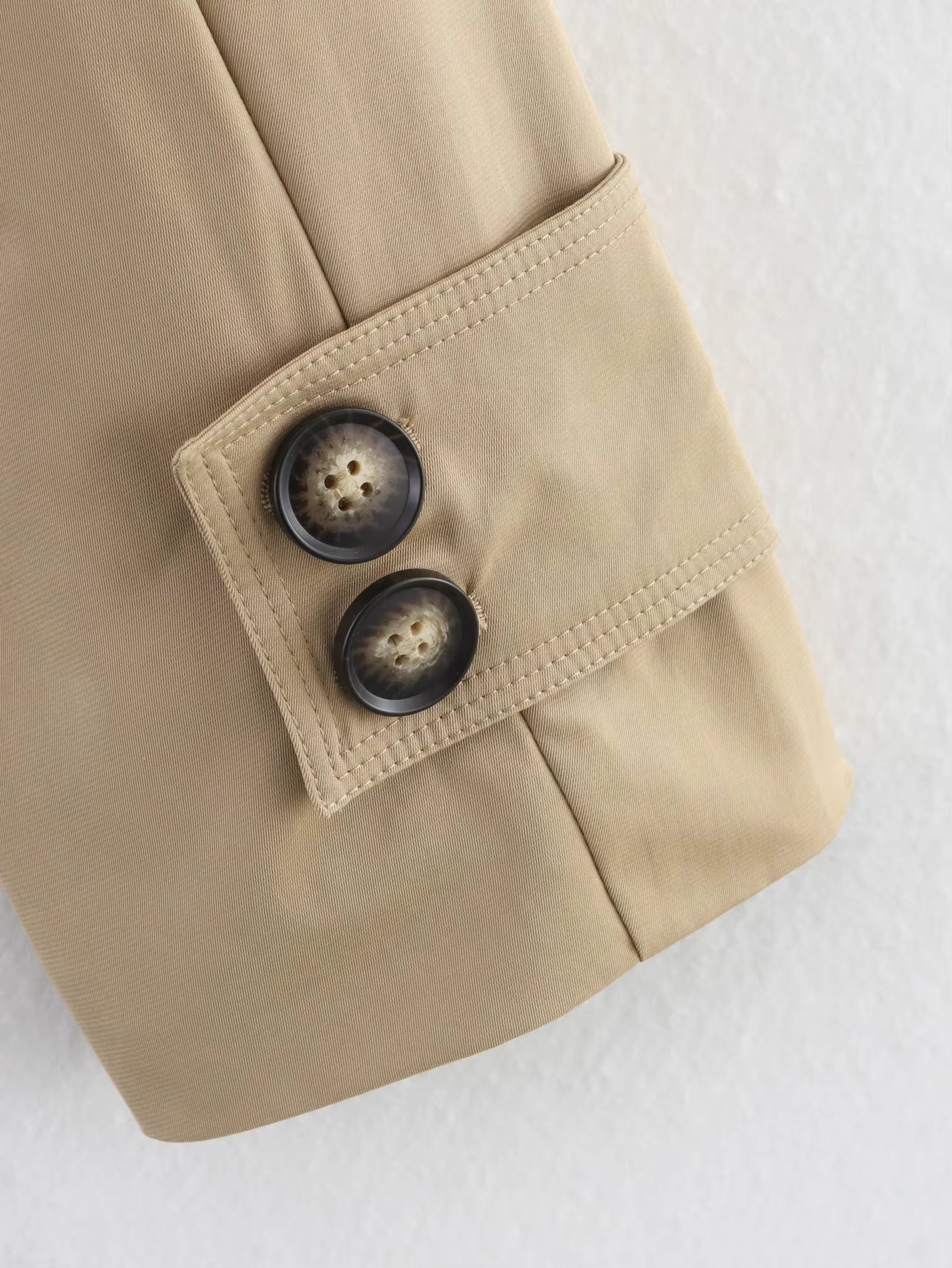 OLANE Beige Double Breasted Trench Coat BeigeMWomen's Coats & Jackets