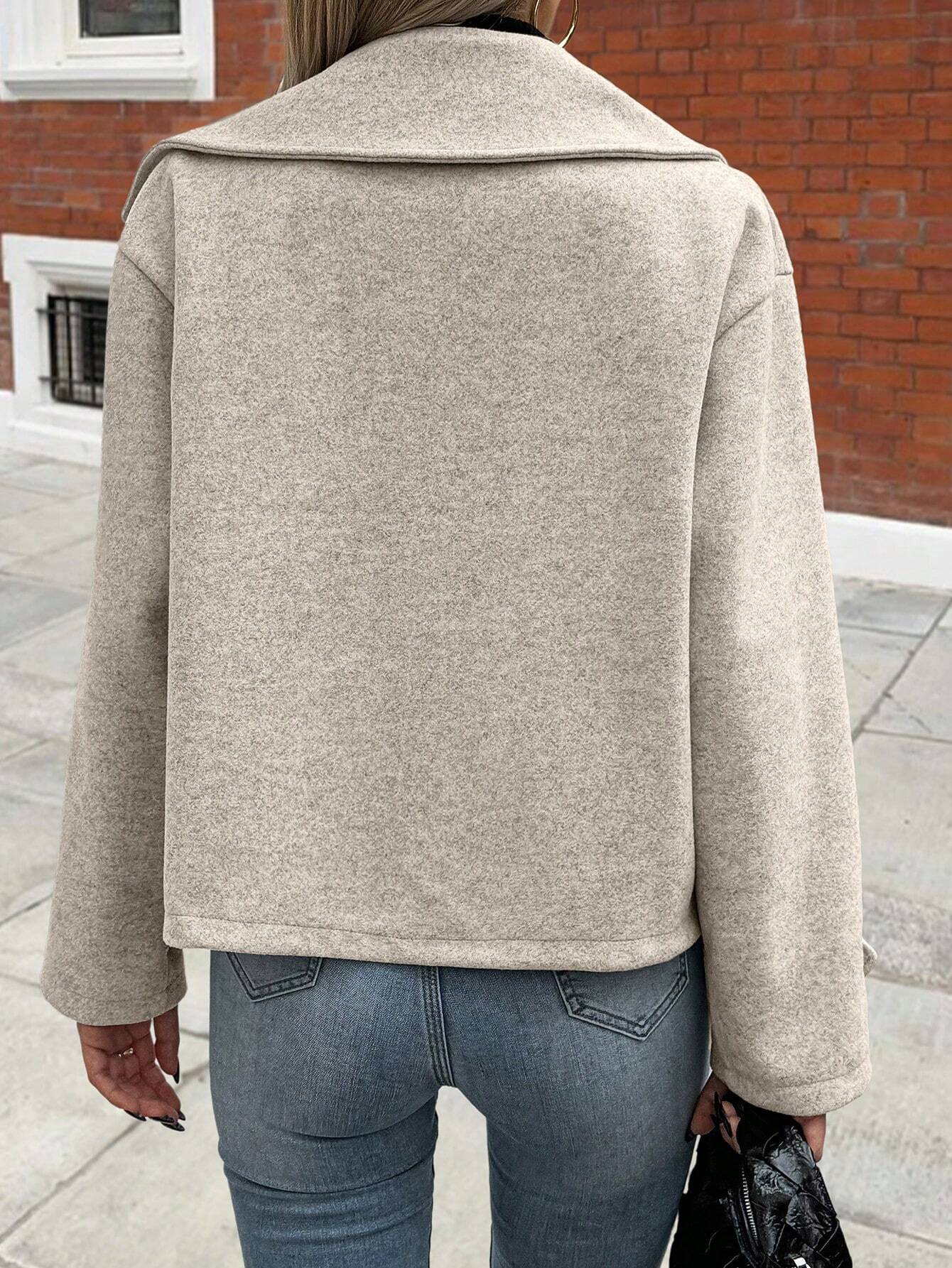 Olane Brand Cropped Wool Jacket BeigeLJackets