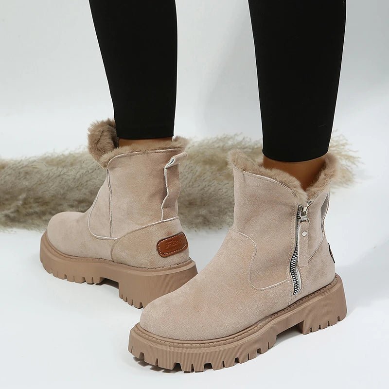 Olane Brand Faux Suede Boots Beige42Women's Boots