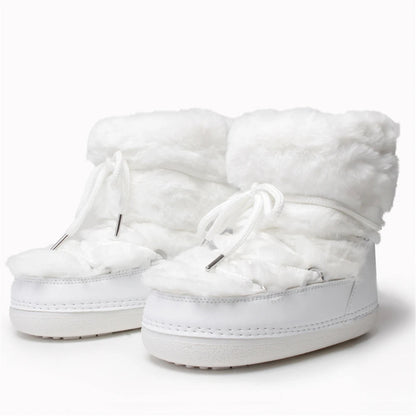 Olane Brand Fluffy Fur Winter Snow Boots White Low35 - 36Winter Boots