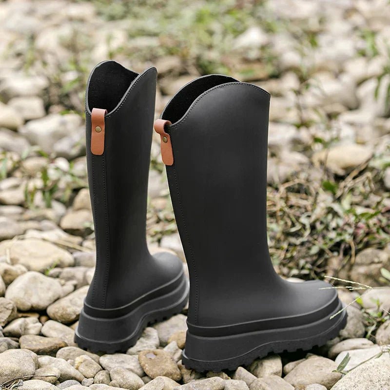 Olane Brand High Waterproof Rain Boots Black36Women's Rain Boots
