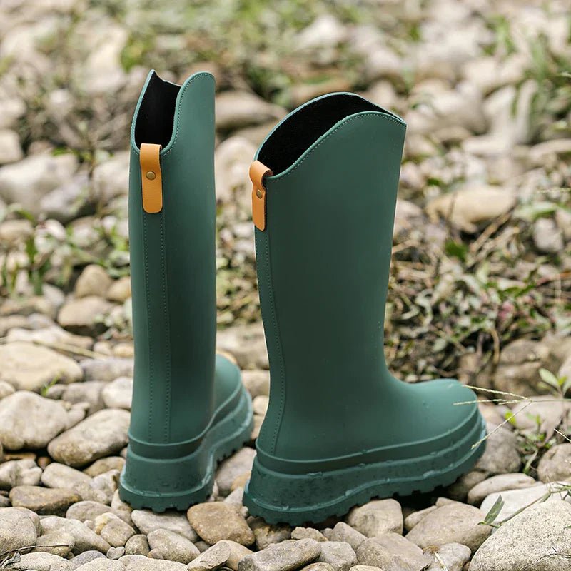 Olane Brand High Waterproof Rain Boots Green36Women's Rain Boots