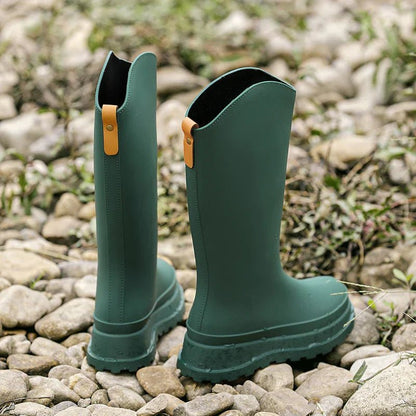 Olane Brand High Waterproof Rain Boots Green36Women's Rain Boots
