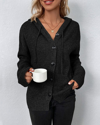 Olane Brand Hooded Cardigan Women BlackSSweaters & Cardigans