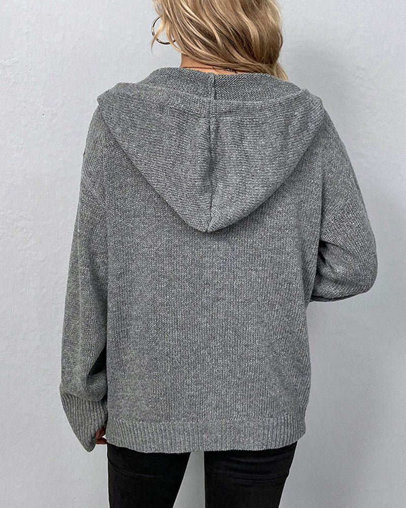 Olane Brand Hooded Cardigan Women GrayLSweaters & Cardigans