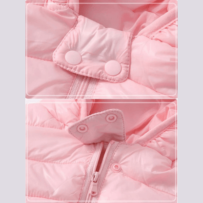 Olane Brand Kids Puffer Bear Jacket Blue with Print80 (12 months)Kids' Raincoats